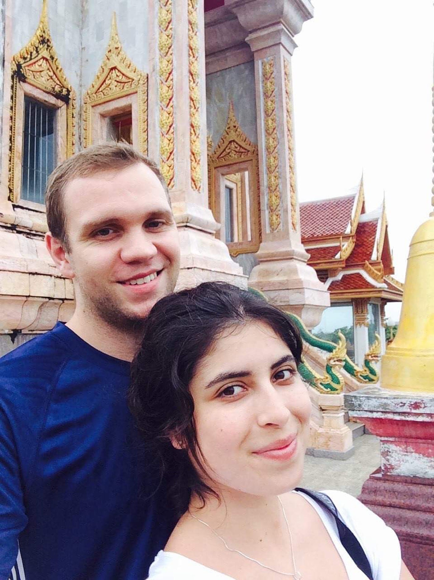 Matthew Hedges with his wife Daniela Tejada