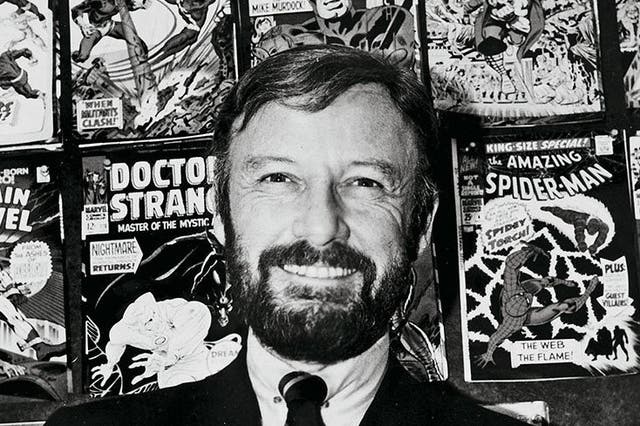 Stan surrounded by some of his most famous covers, 1968