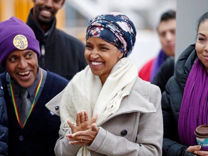 Ilhan Omar, a Somali American, who was elected from Minnesota’s 5th congressional district, will be the first woman in US Congress to wear a hijab