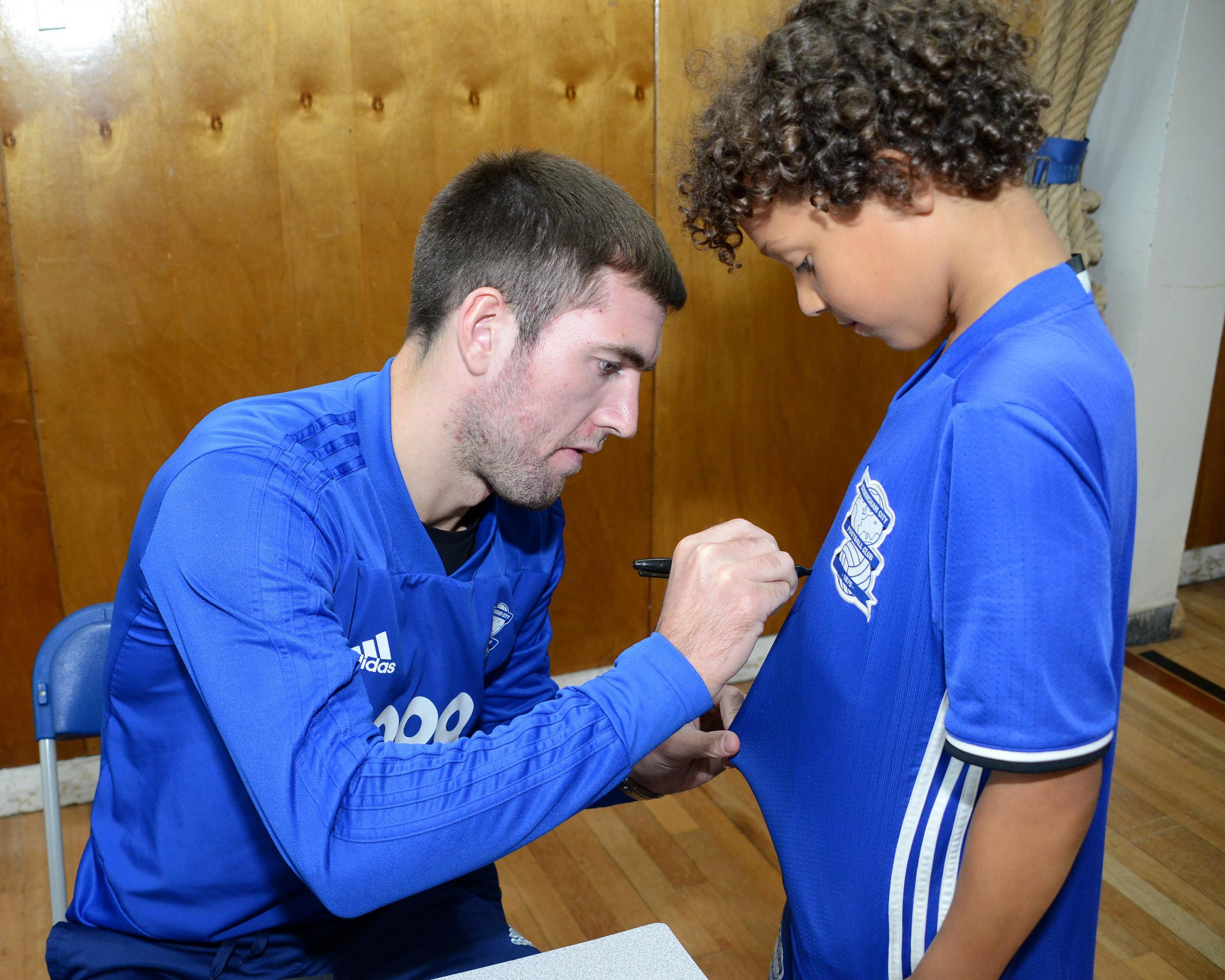 Gary Gardner at the Birmingham City Community Trust Soccer Camp