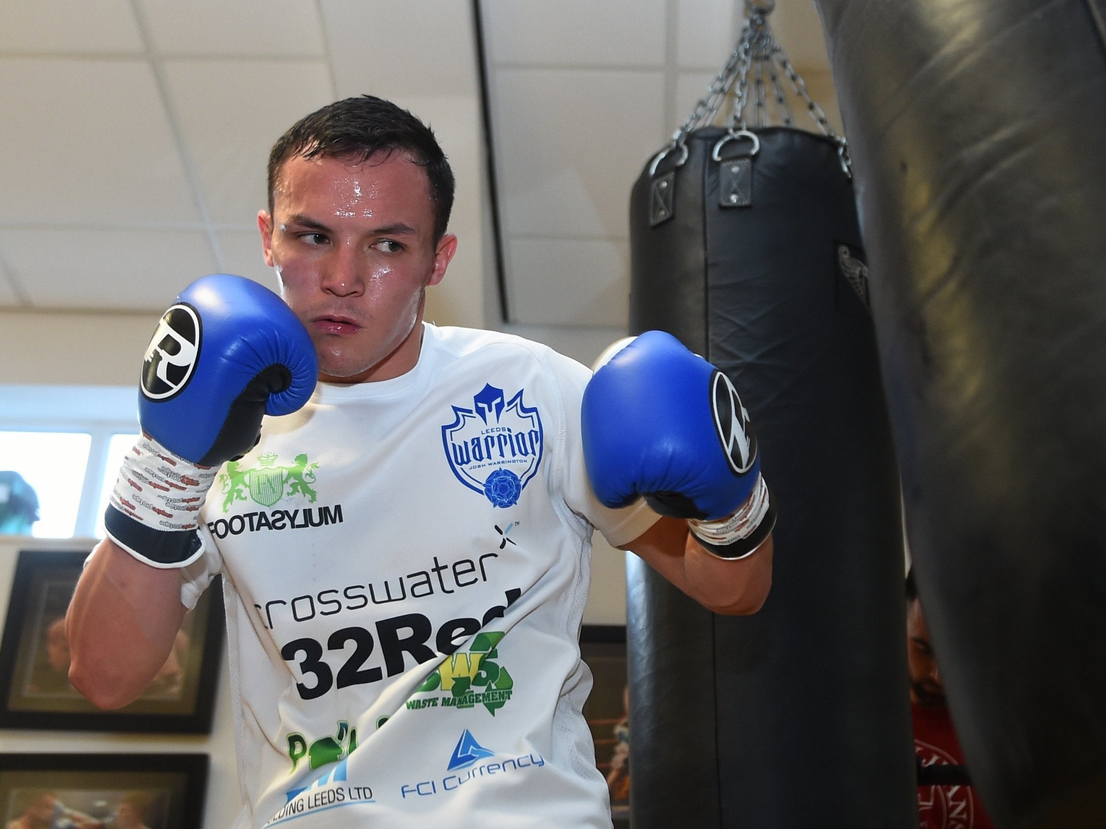 Warrington is training hard ahead of Frampton