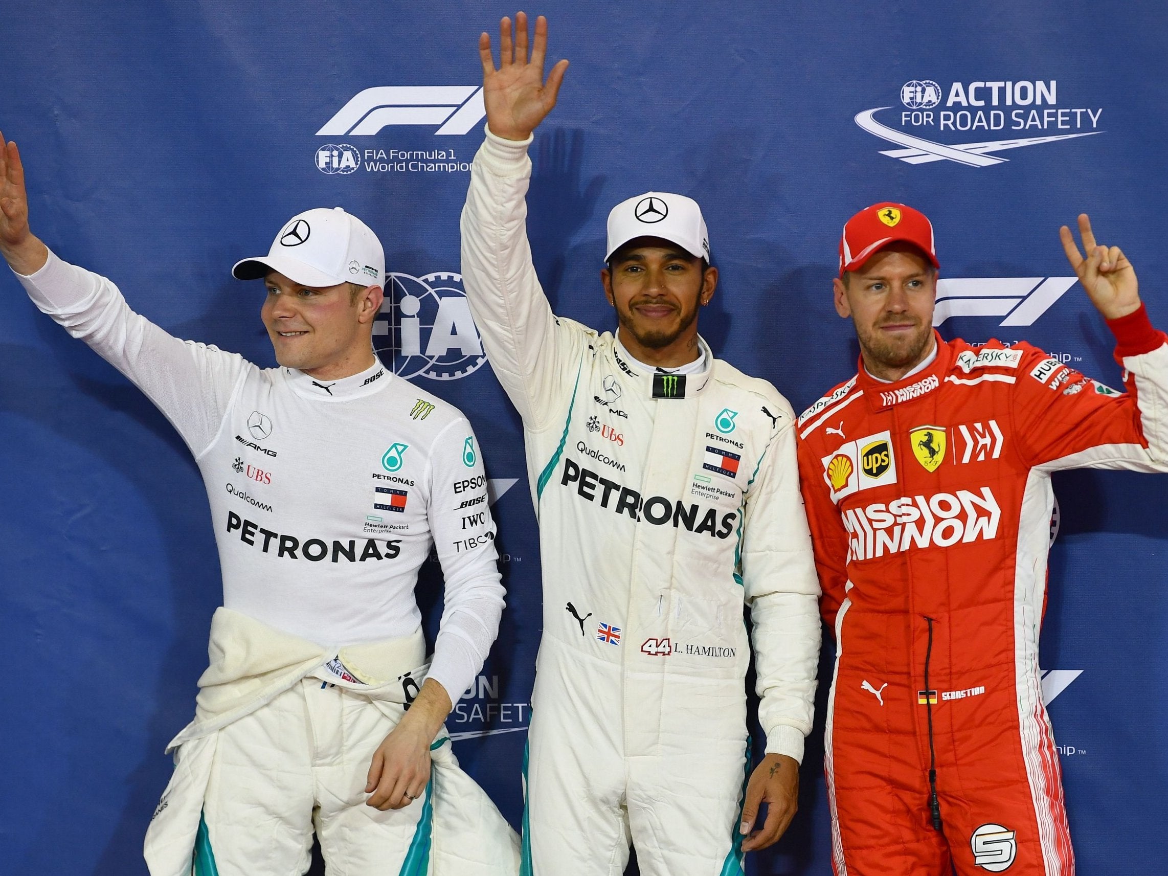 Hamilton saw off Vettel to draw level with the great Juan Manuel Fangio