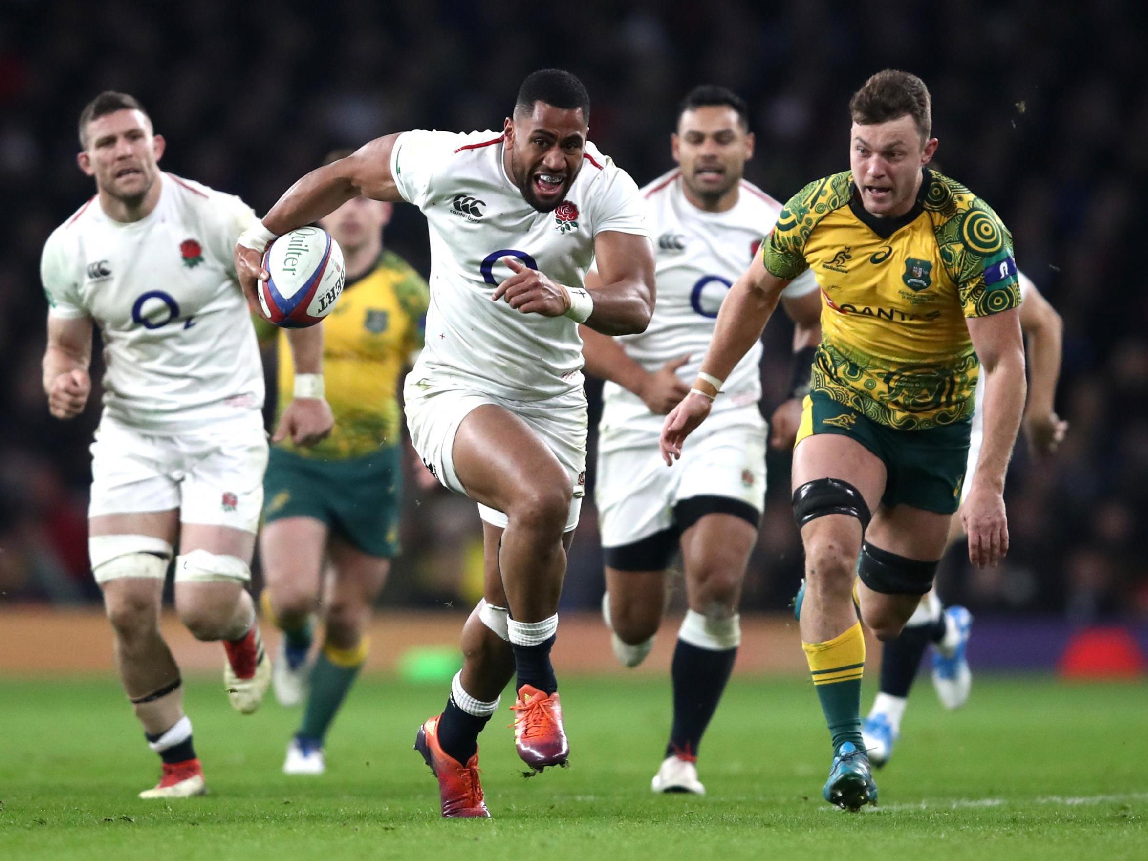 Joe Cokanasiga echoed shades of Jonah Lomu during a try-scoring display for England