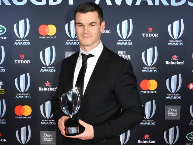 Johnny Sexton was named World Rugby Player of the Year on Sunday night