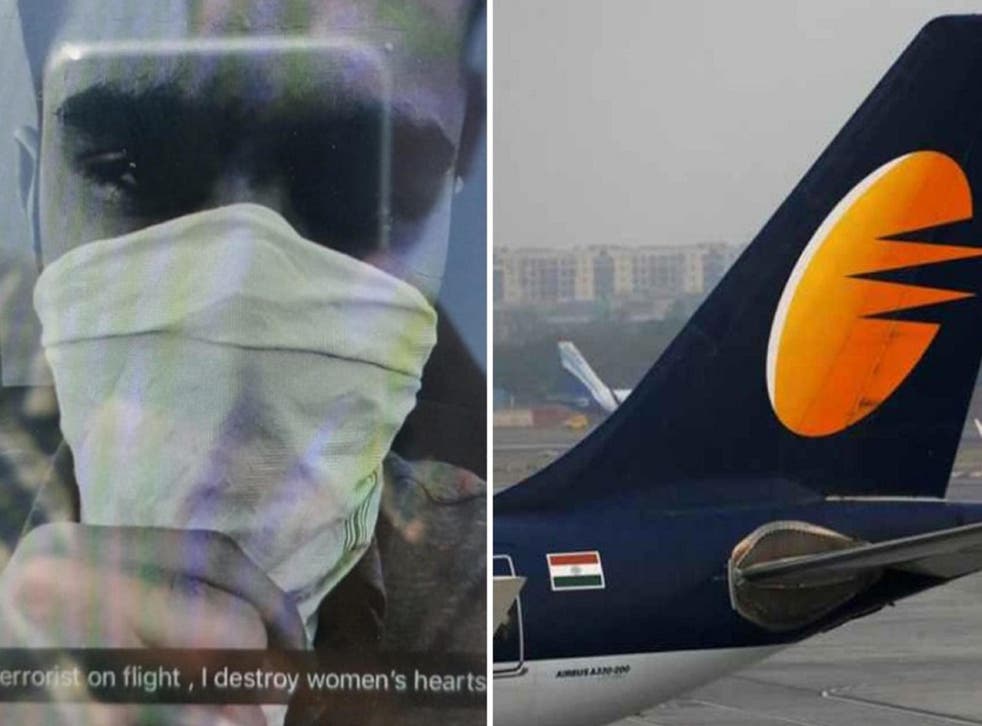 Yogvedant Poddar caused consternation by sending this image on Snapchat while on a Jet Airways flight