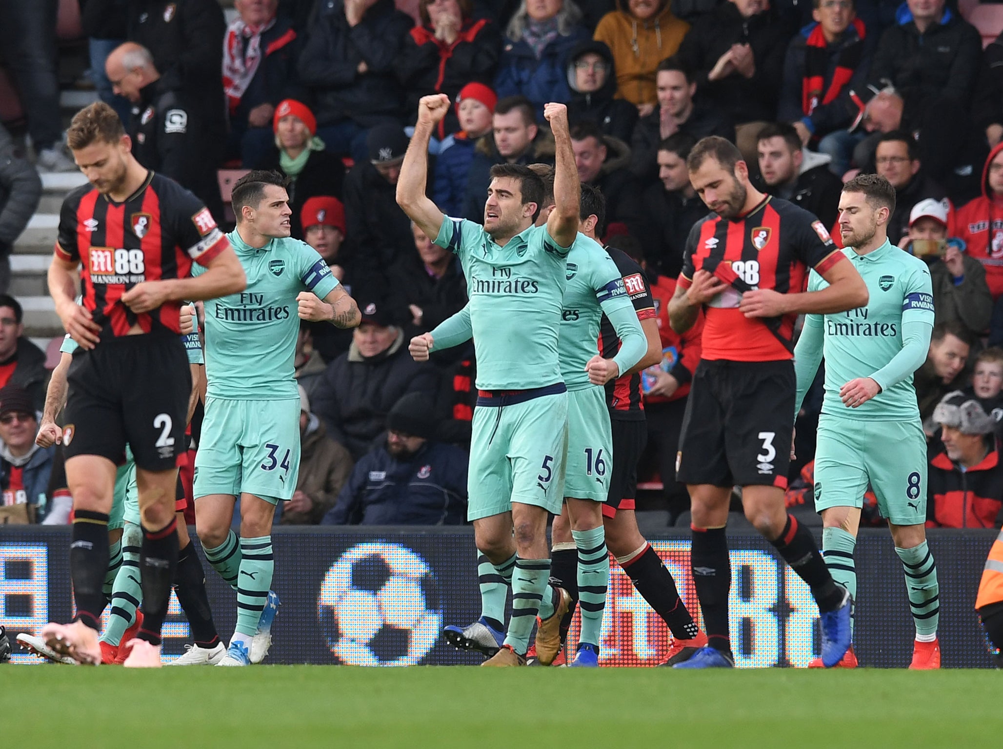 Arsenal's back three performed well against Bournemouth