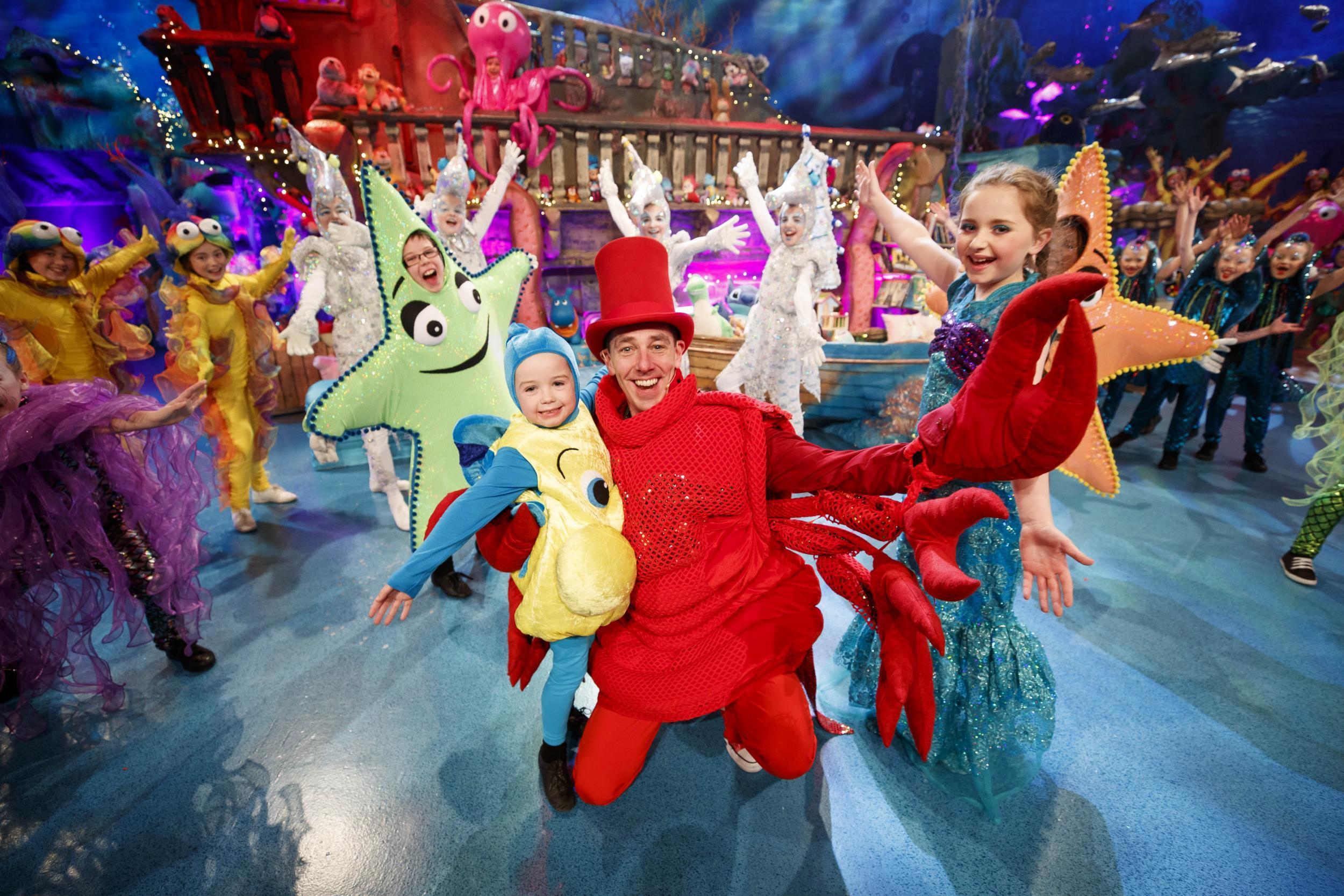 Ryan Tubridy hosting The Late Late Toy Show, with a Little Mermaid theme in 2017