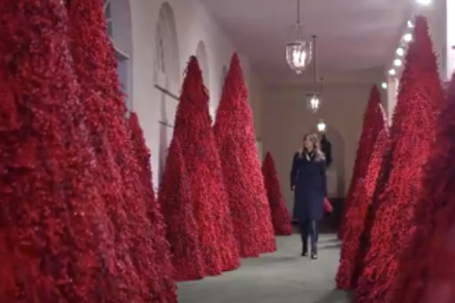 Melania Trump unveils the White House's Christmas decor