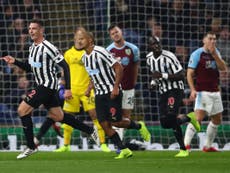 Newcastle hold on to beat Burnley despite Ritchie’s remarkable miss
