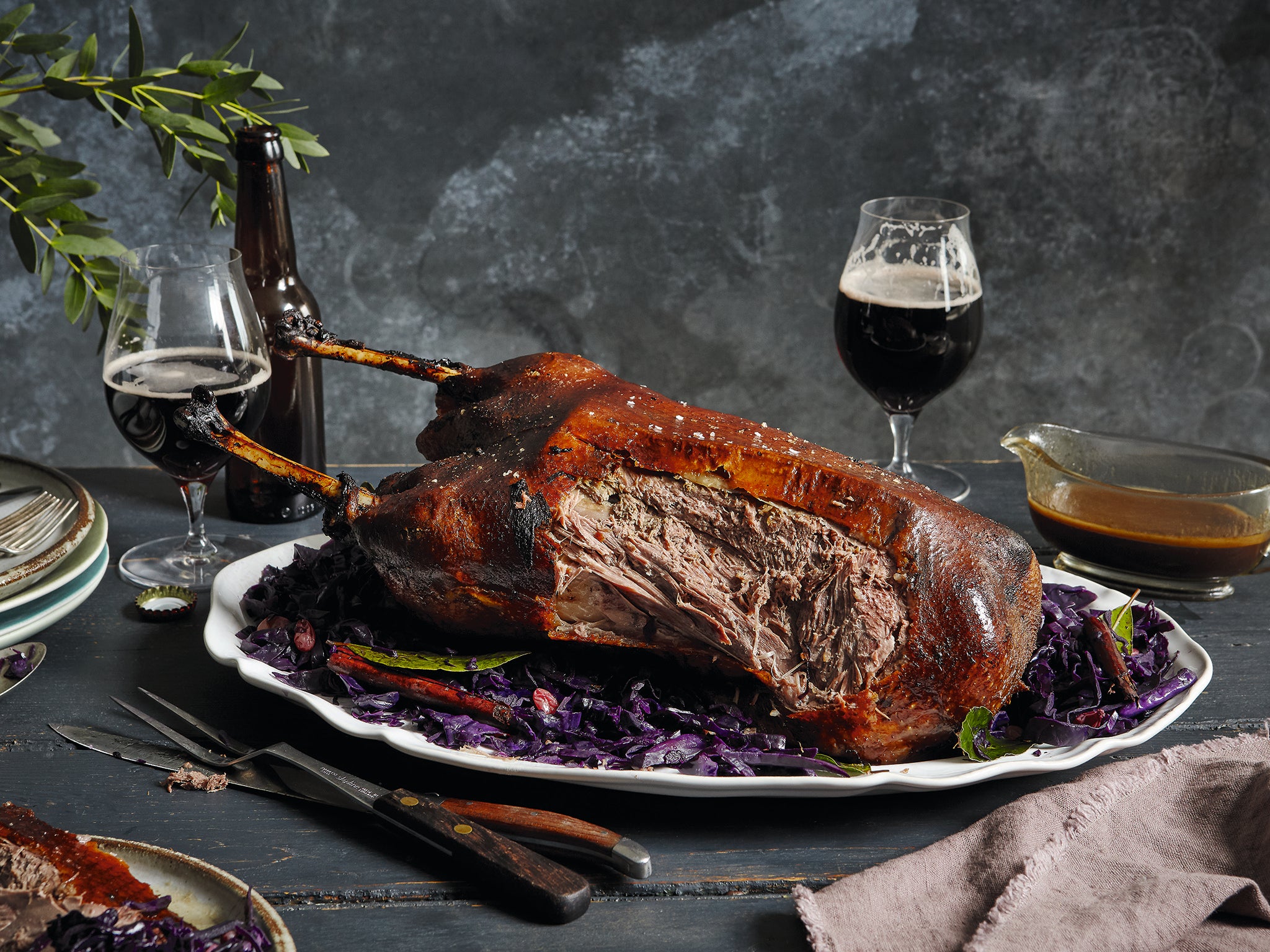 This stout-soaked bird would make an impressive Christmas centrepiece