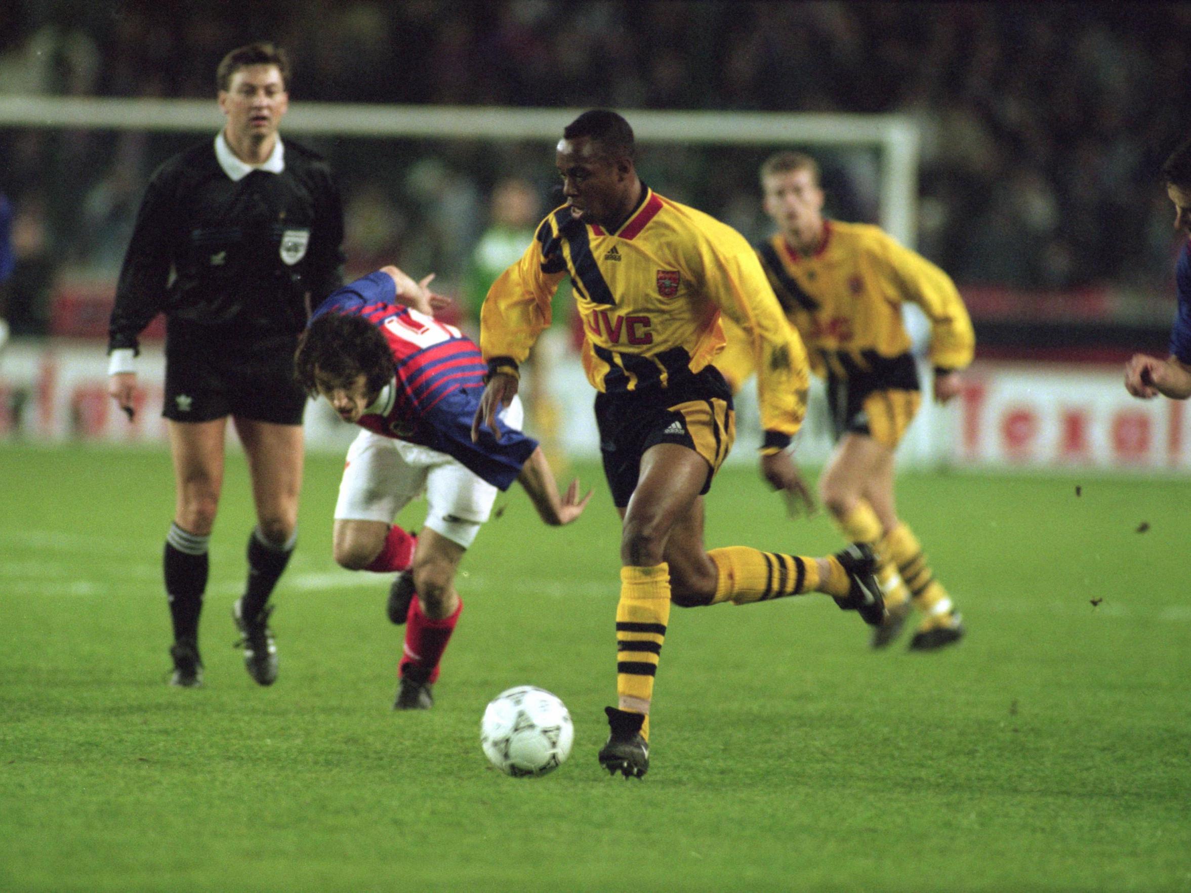 Ian Wright joined Arsenal in 1991 after six years at Crystal Palace