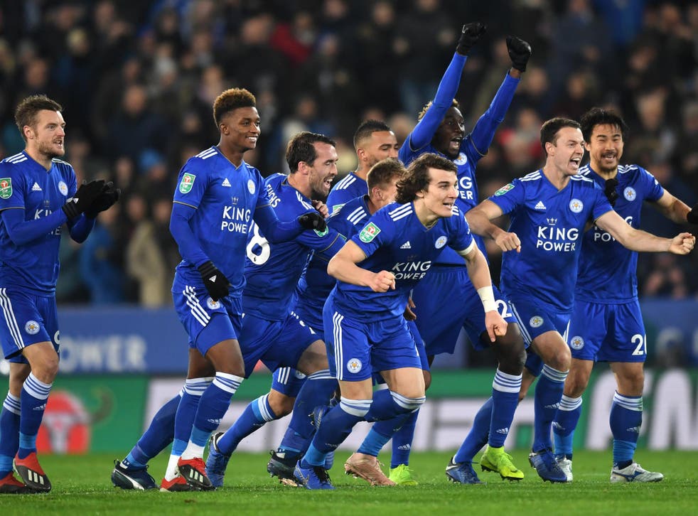 Leicester won the tie after 11 penalties were scored