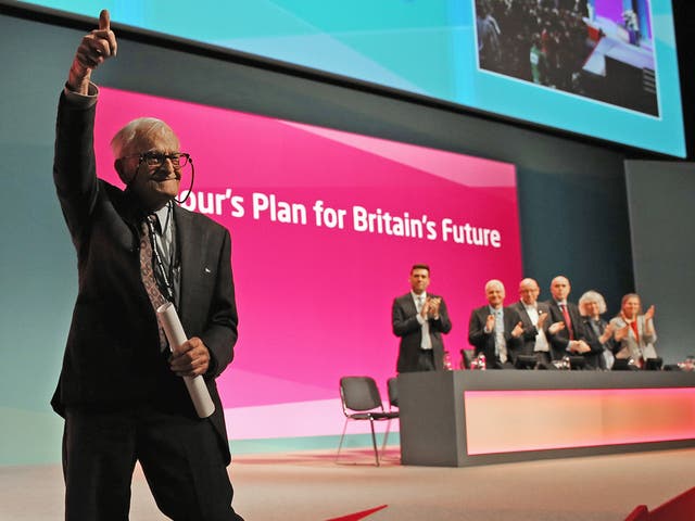 Smith at the Labour conference in Manchester in 2014 where his speech moved many to tears