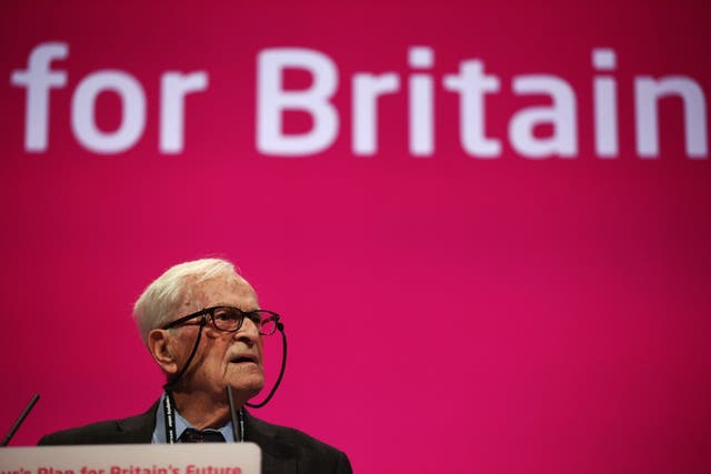 Harry Leslie Smith delivers an impassioned speech about his life and the NHS at Labour’s annual conference in 2014