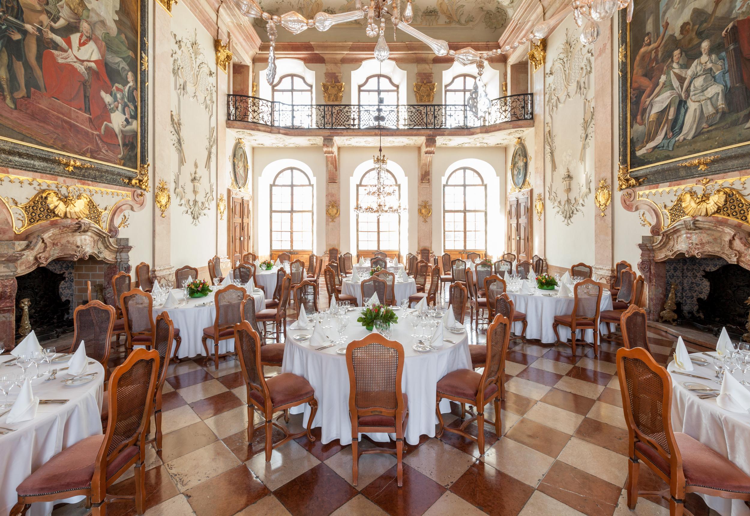 The grandiose Hotel Schloss Leopoldskron dates back to the 18th-century