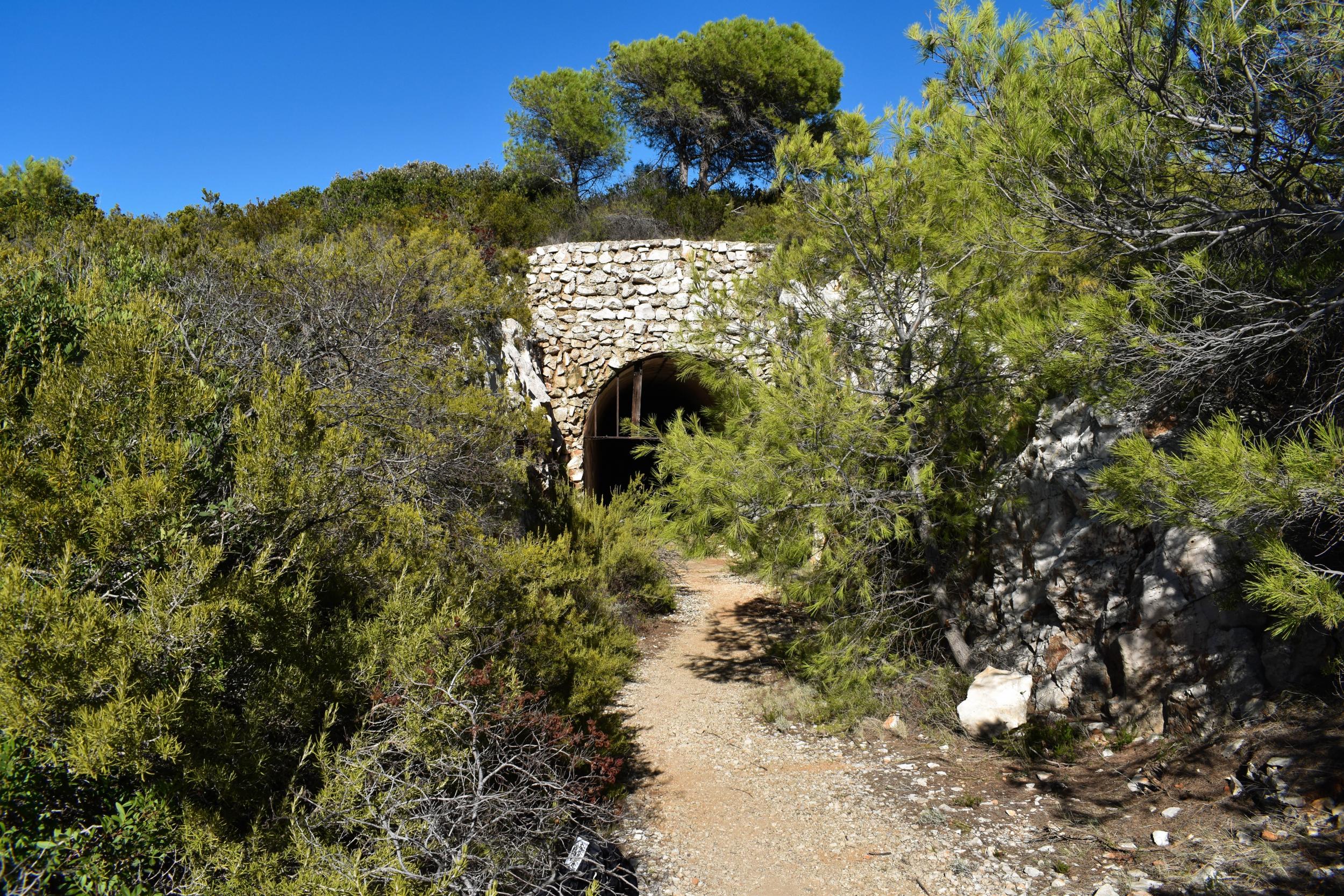 The entrance to one of the underground tunnels on Vis (Tim McDonald)
