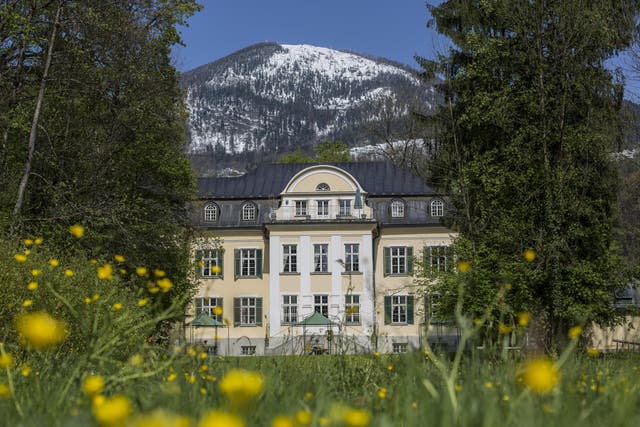 Villa Trapp sits in an enviable position in front of the Alps