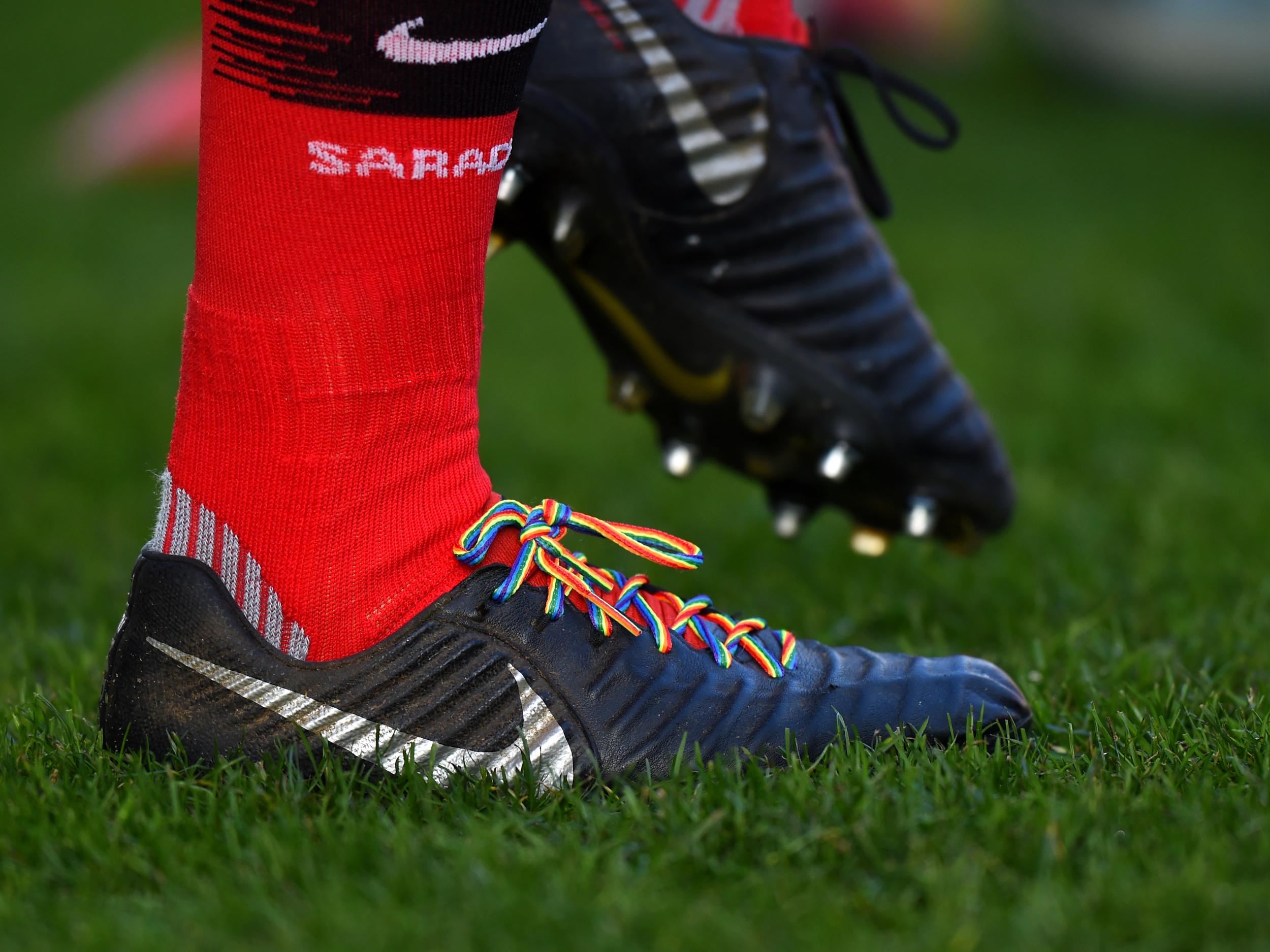 Sports teams are taking part in Stonewall's rainbow lace campaign