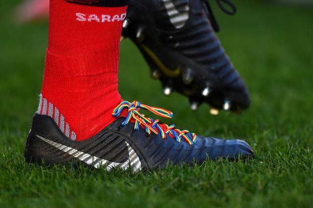 Sports teams are taking part in Stonewall's rainbow lace campaign