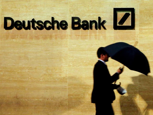 Deutsche shares dropped 3 per cent on Thursday morning