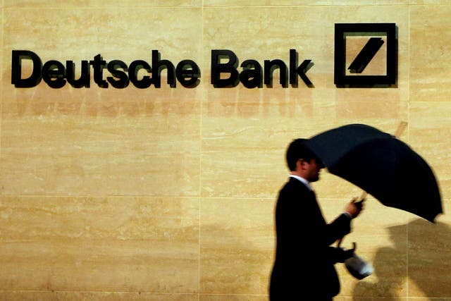 Deutsche shares dropped 3 per cent on Thursday morning