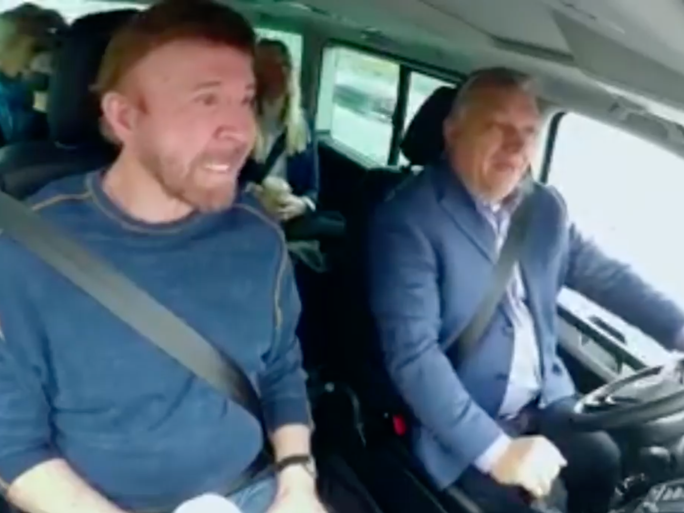 Mr Orban drove Mr Norris and his wife around Budapest