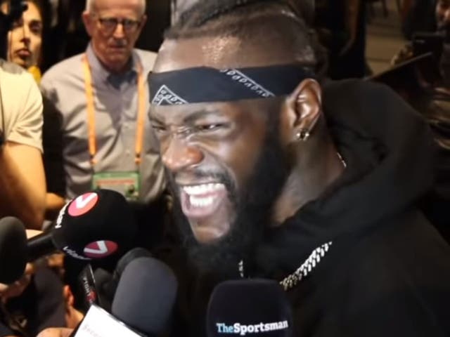 Deontay Wilder raged at a black reporter for asking him to explain his racism comments