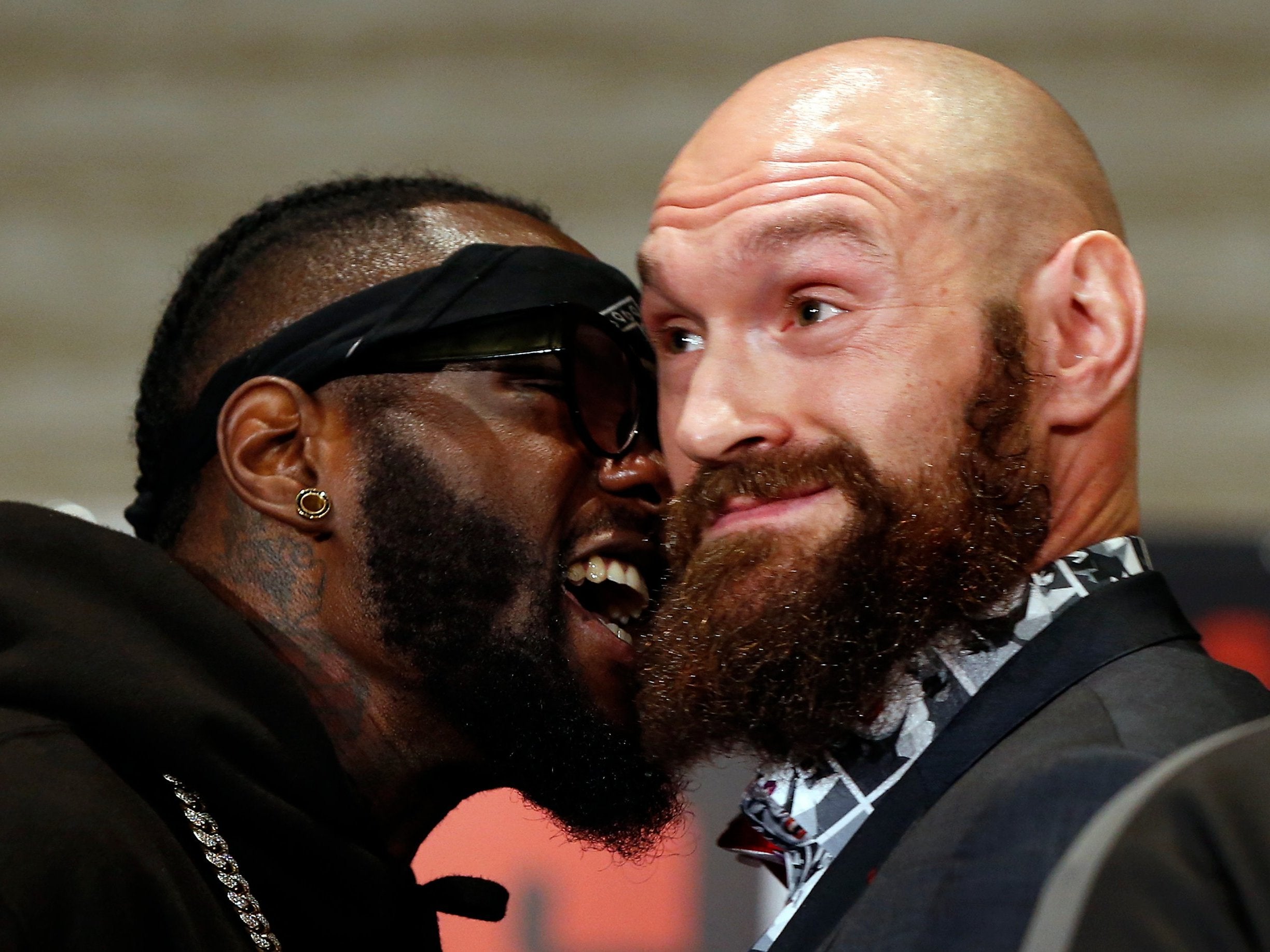 Deontay Wilder tried to intimidate Fury at the pair's final press conference