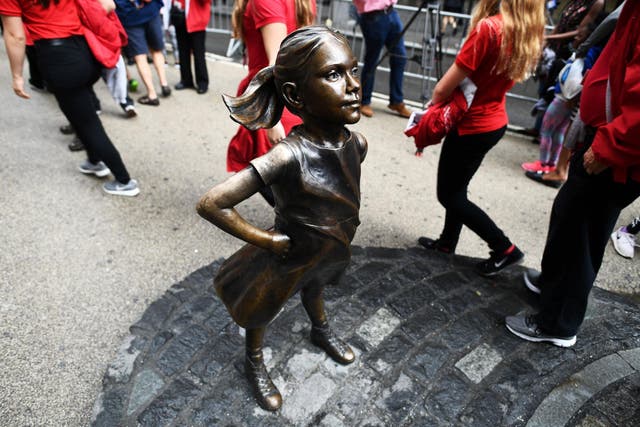 'Fearless Girl' statue moved from position across from Wall Street bull (Getty)