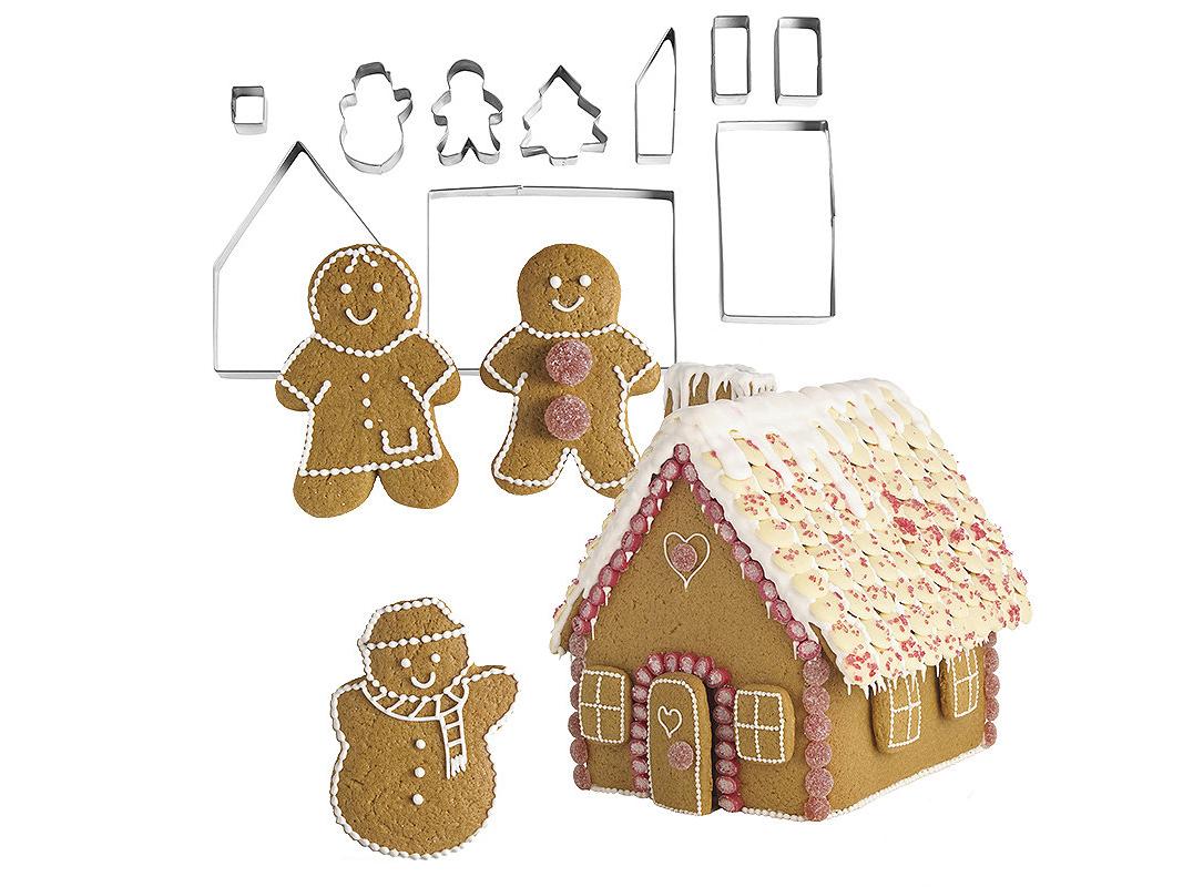 3Pcs Christmas Gingerbread House Biscuit Cutter Set Stainless Steel Cookie M FLY 
