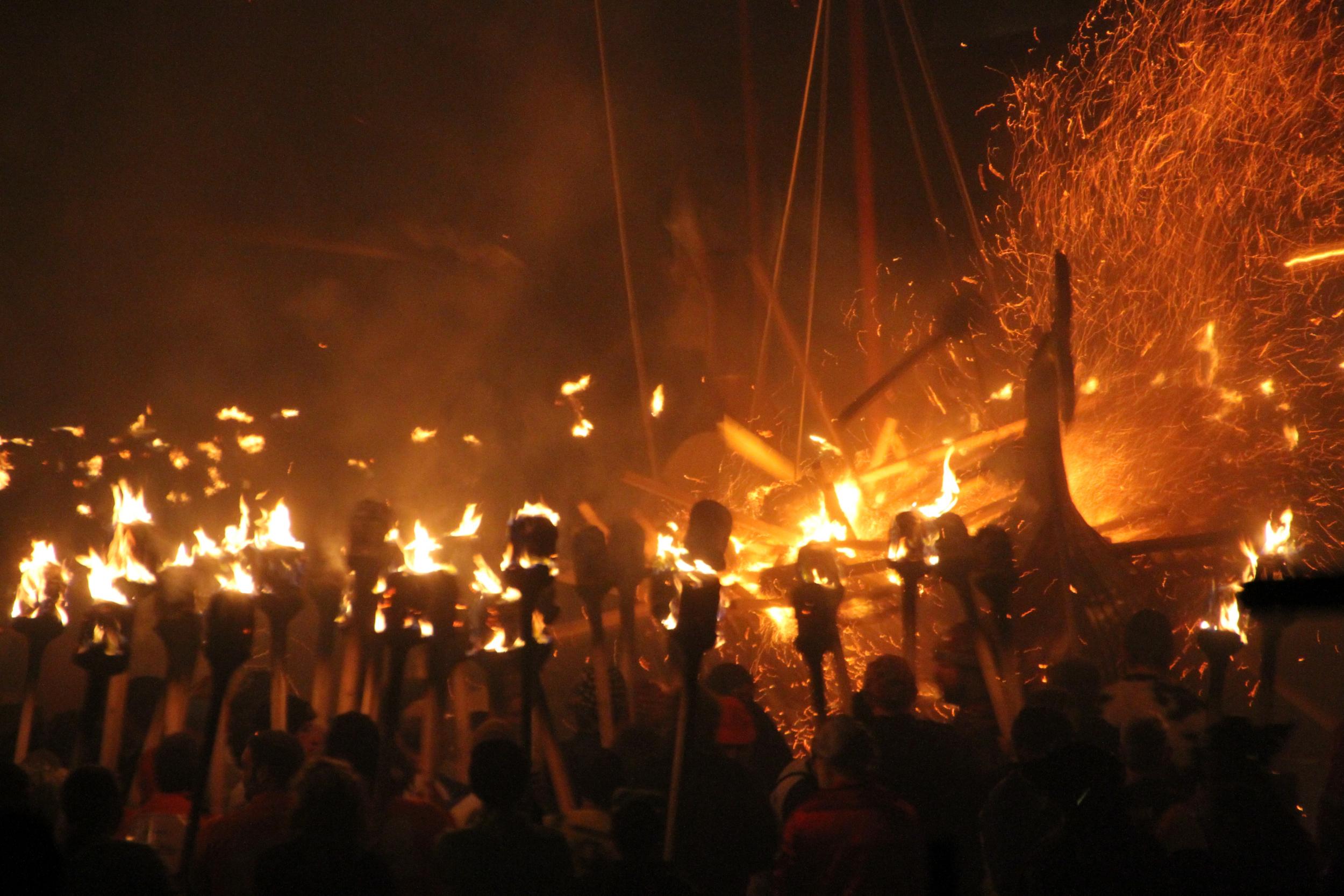 The annual Up Helly Aa fire festival