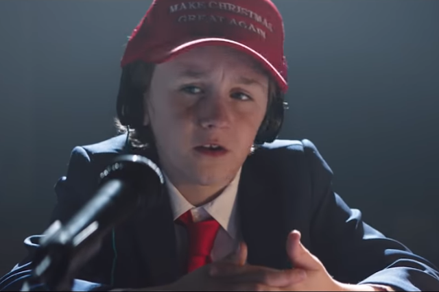 Mini-Trump in Air New Zealand's Christmas video