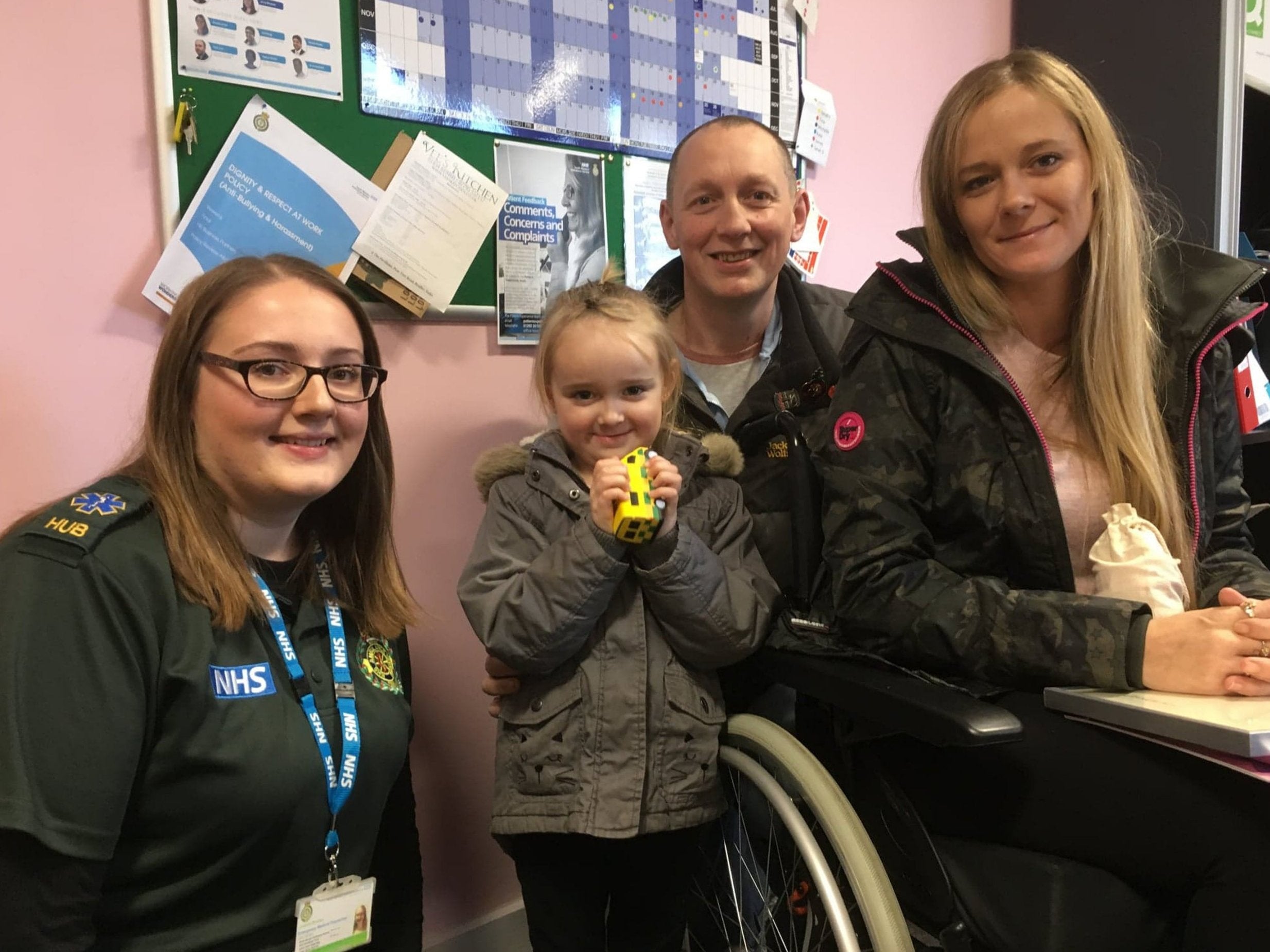 Kaitlyn Wright with ambulance call handler Jess Hodkinson