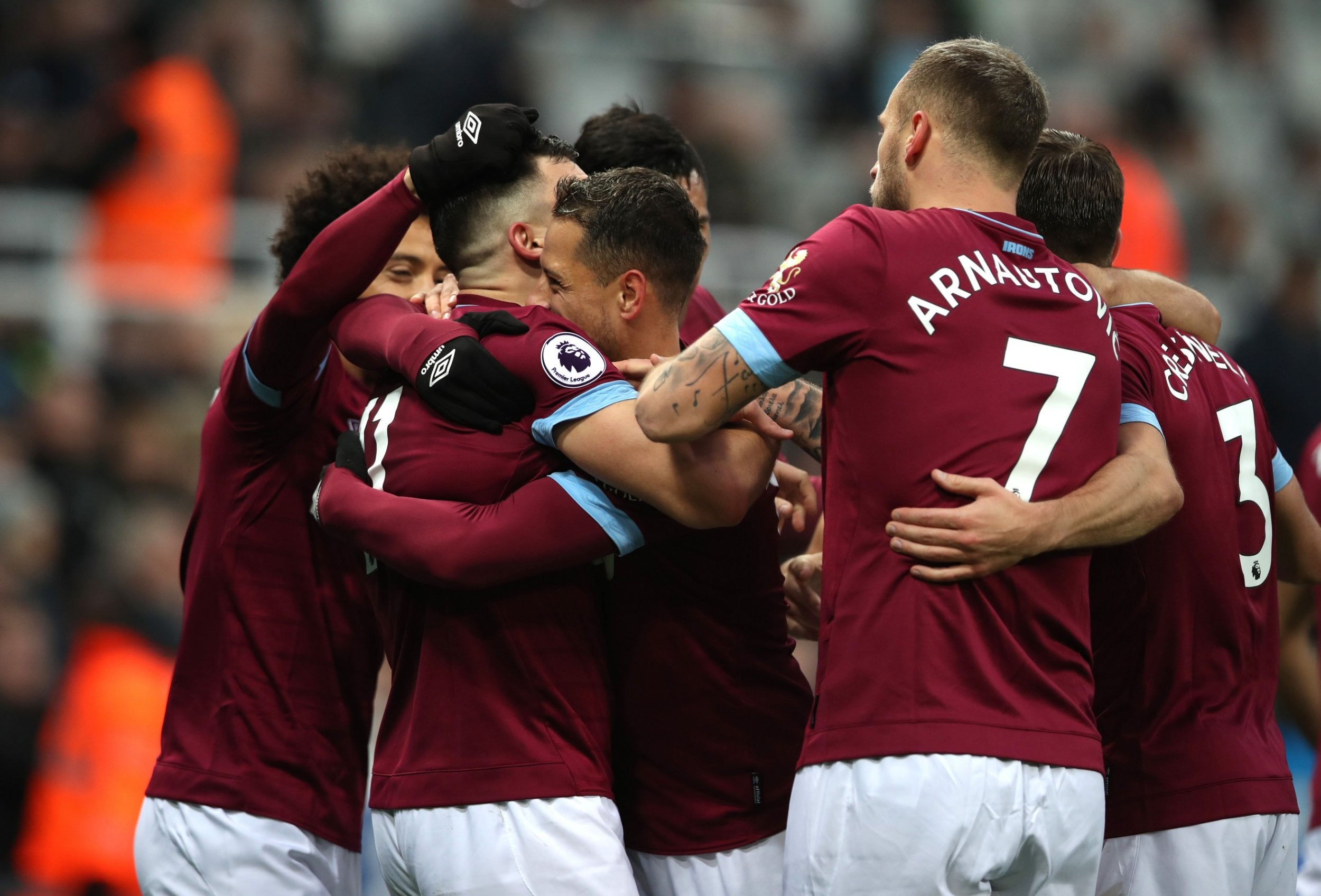 Javier Hernandez celebrates after scoring his first goal