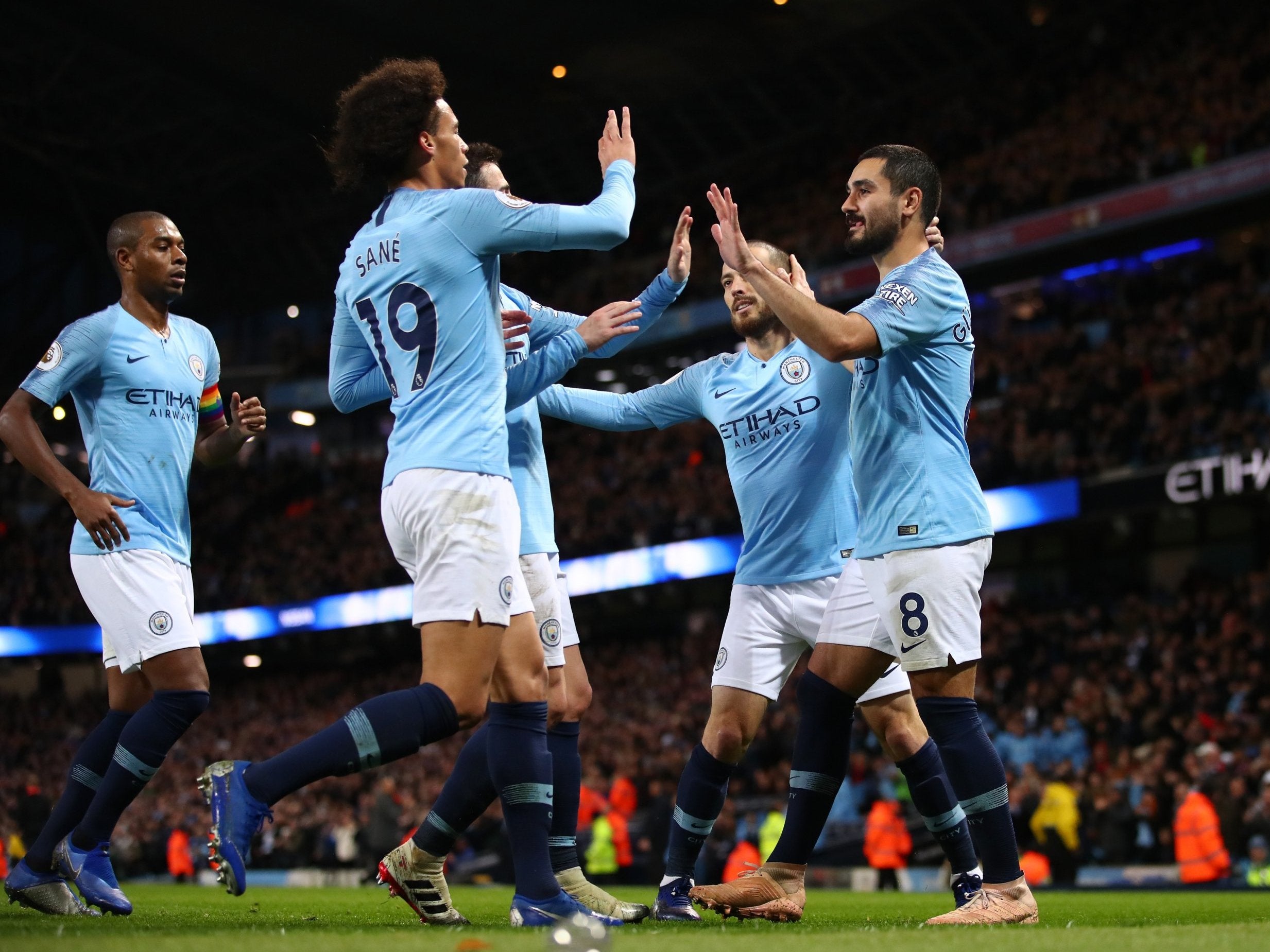 City celebrate as Gundgan's goal secured an sixth straight league win