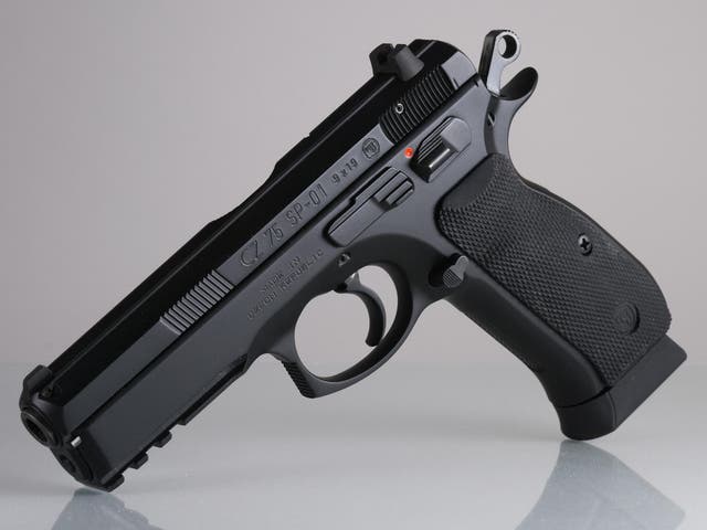 Gun No 6 is thought to be a CZ 75 semi-automatic or a very similar 9mm handgun