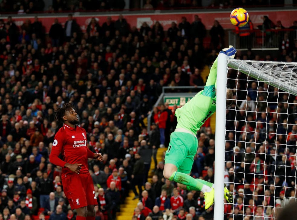 This was the moment Jordan Pickford spilled for the waiting Divock Origi