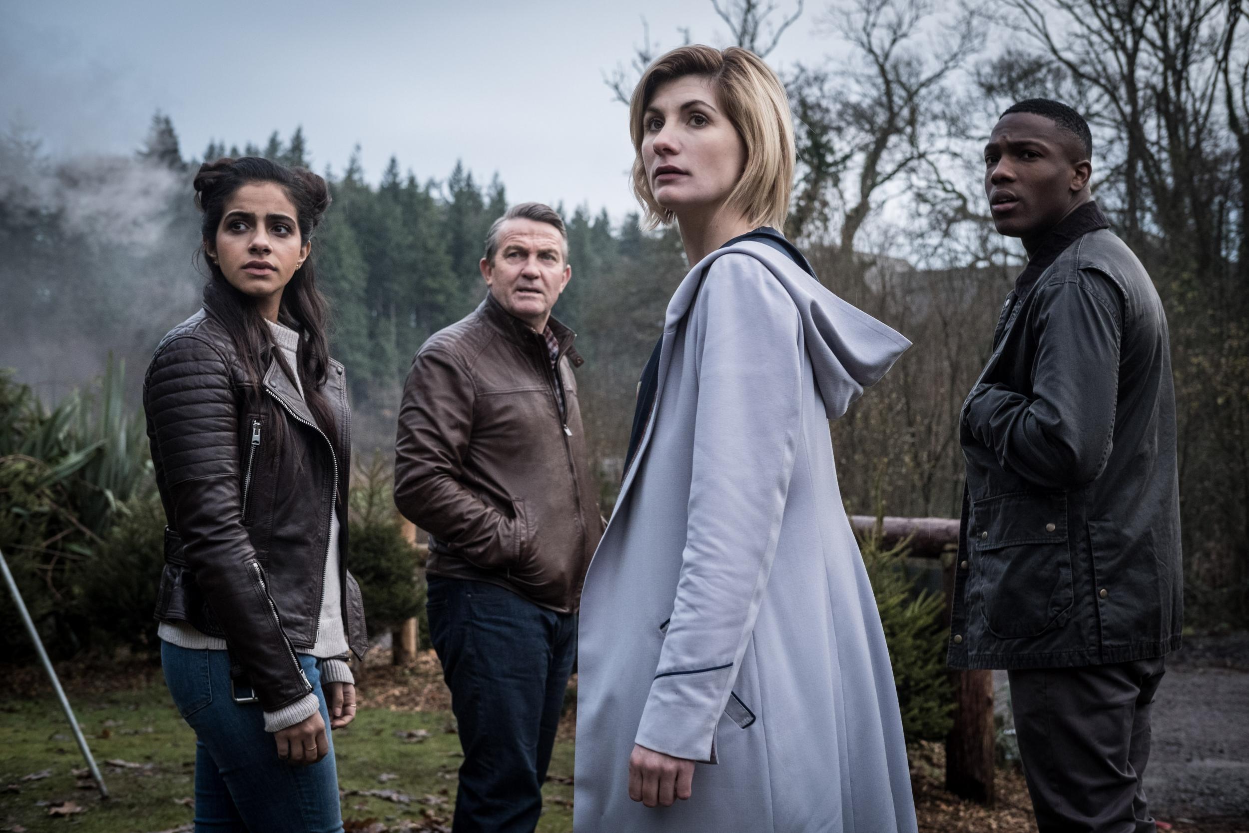 Yaz (Mandip?Gill), Graham (Bradley Walsh), the Doctor (Jodie Whittaker) and?Ryan (Tosin?Cole) (BBC Studios)