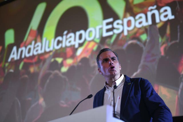 General Secretary of far-right party Vox, Javier Ortega