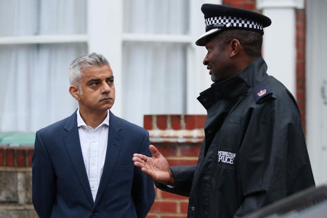 Mayor of London, Sadiq Khan (left) now has 24-hour police protection