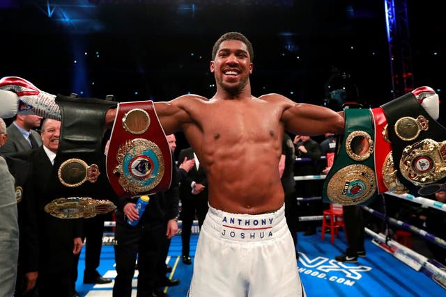 Anthony Joshua is the current IBF, WBO and IBO champion