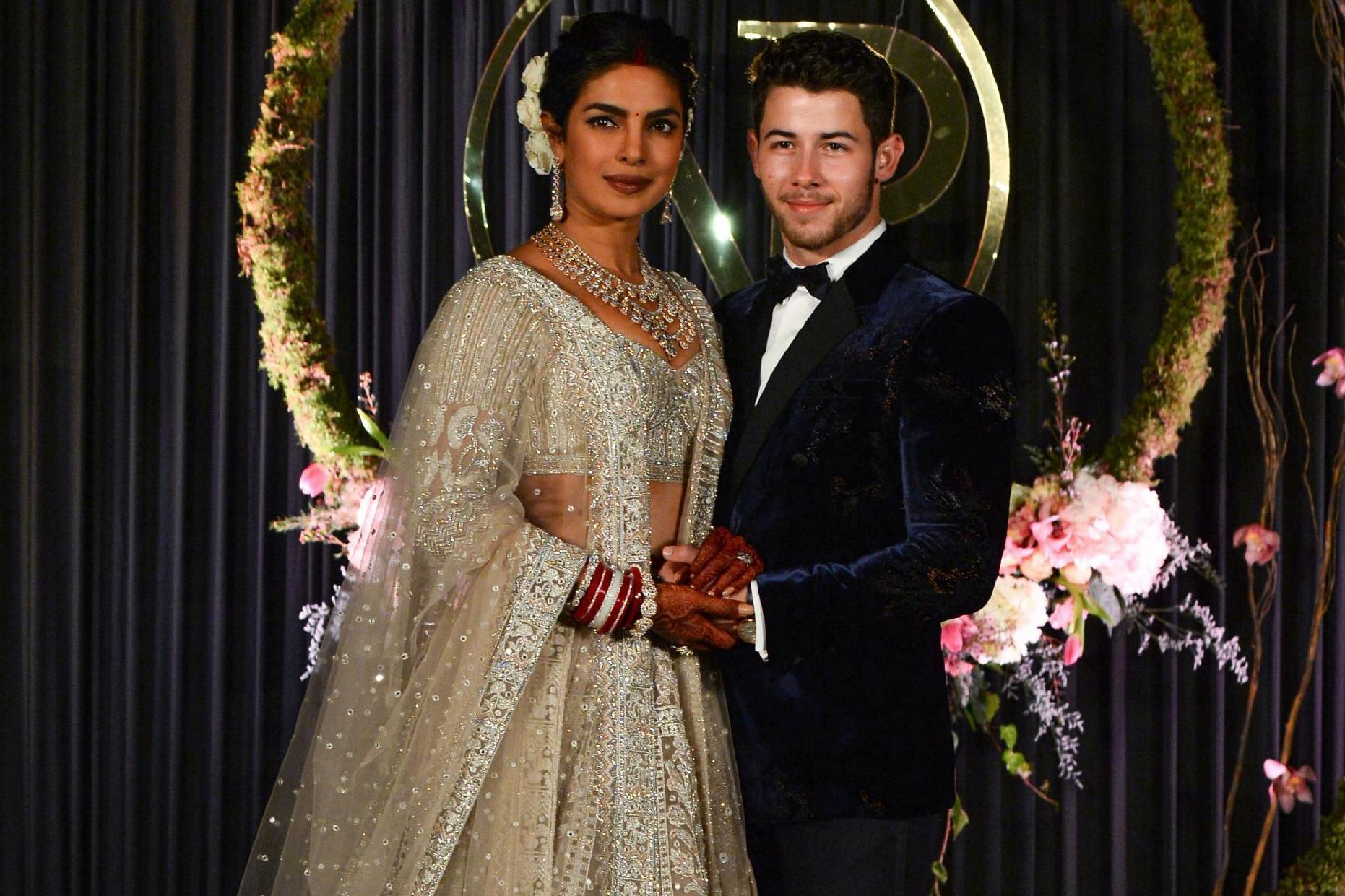 Priyanka Chopra White Luxury Applique Wedding Dress - TheCelebrityDresses