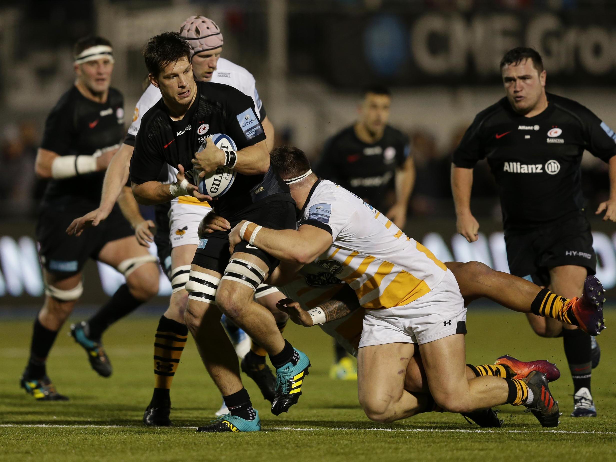 Saracens and Wasps in action over the weekend