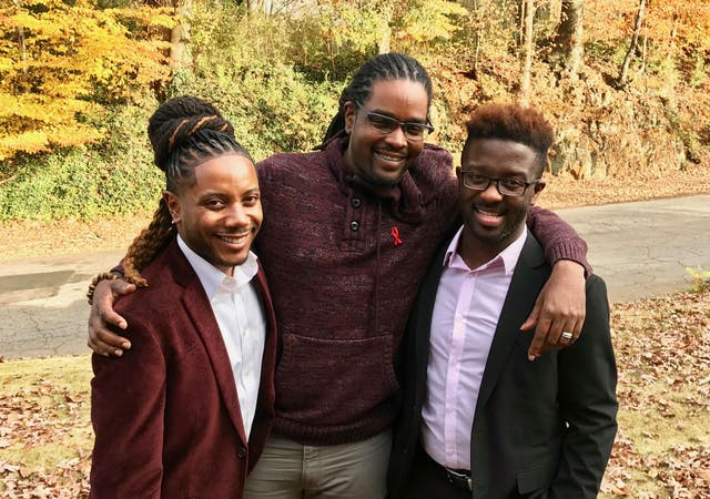 Alfonso Mills, Larry Scott-Walker and Daniel Driffin, who started the Thrive SS group for gay, black men in America’s south