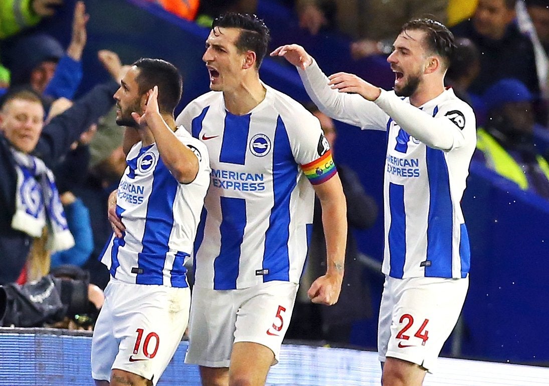 Brighton moved up to tenth in the Premier League