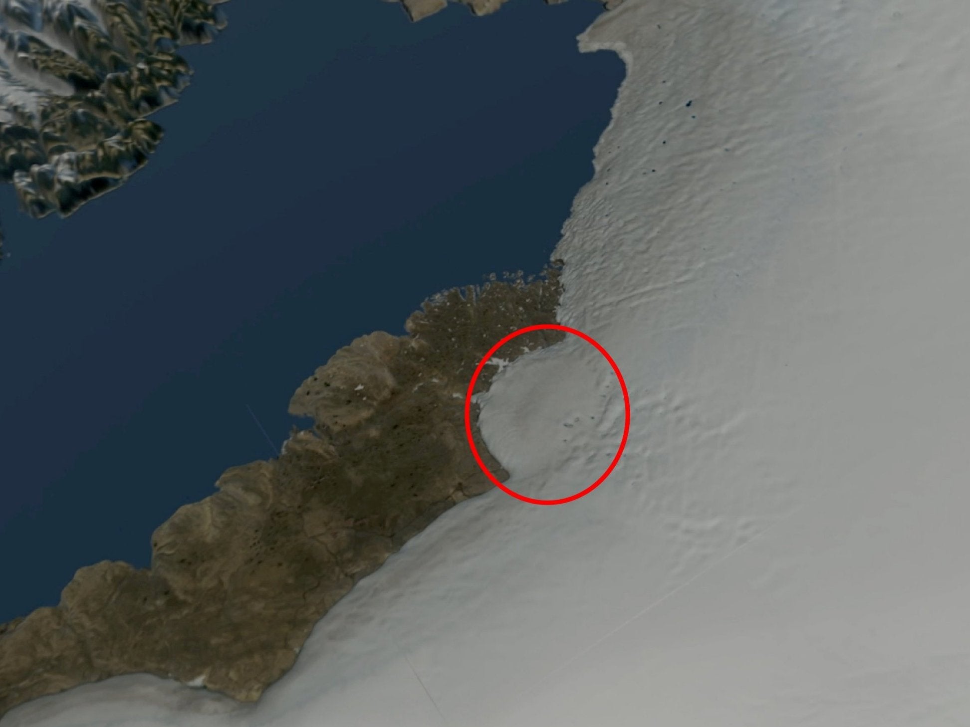 A close-up of the northwestern ice-sheet margin in Inglefield Land