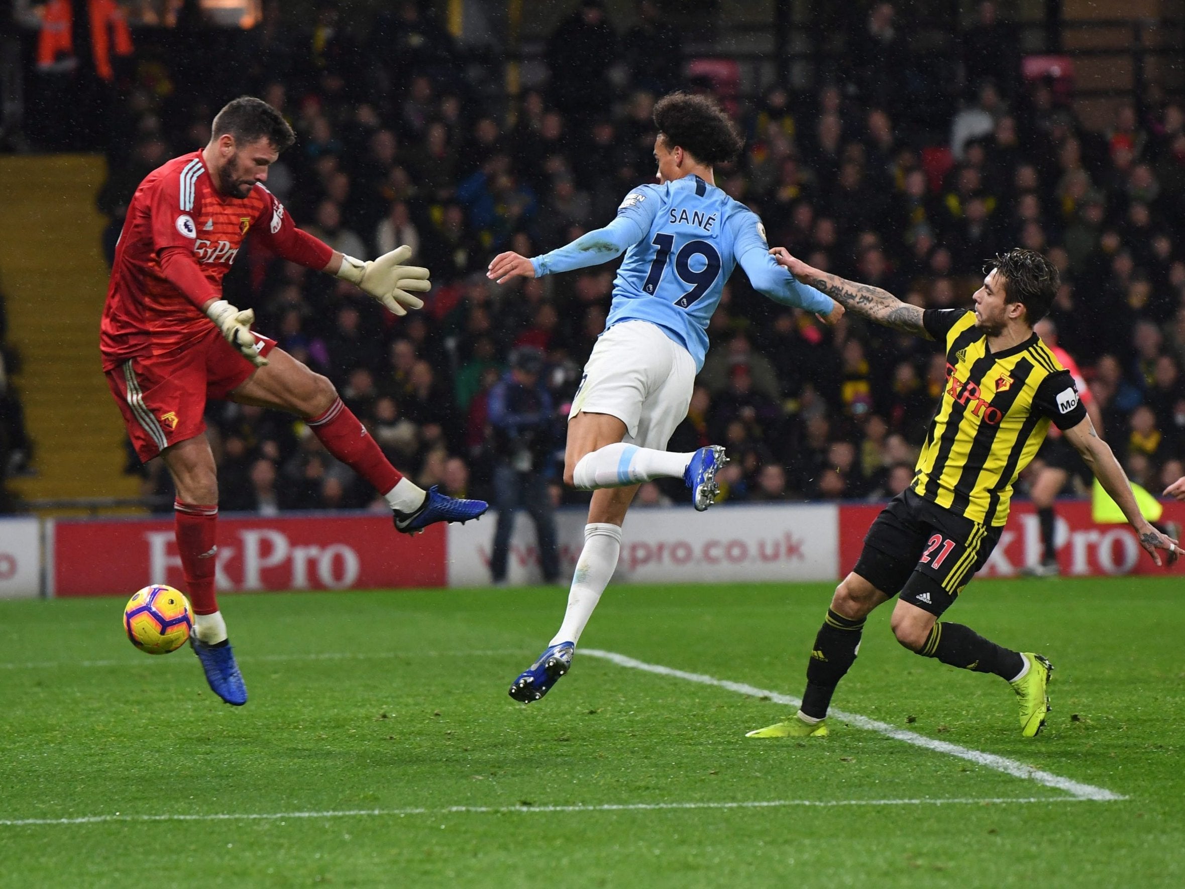 Sane opened the scoring against Watford