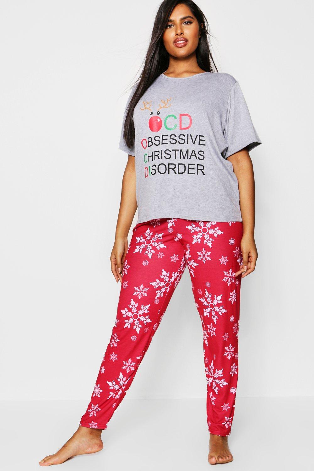 The 'Plus OCD Christmas Lounge Set' being sold on the Boohoo website