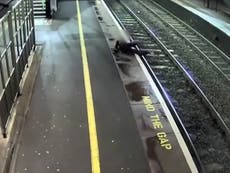 Police release videos of drunk passengers falling onto train tracks