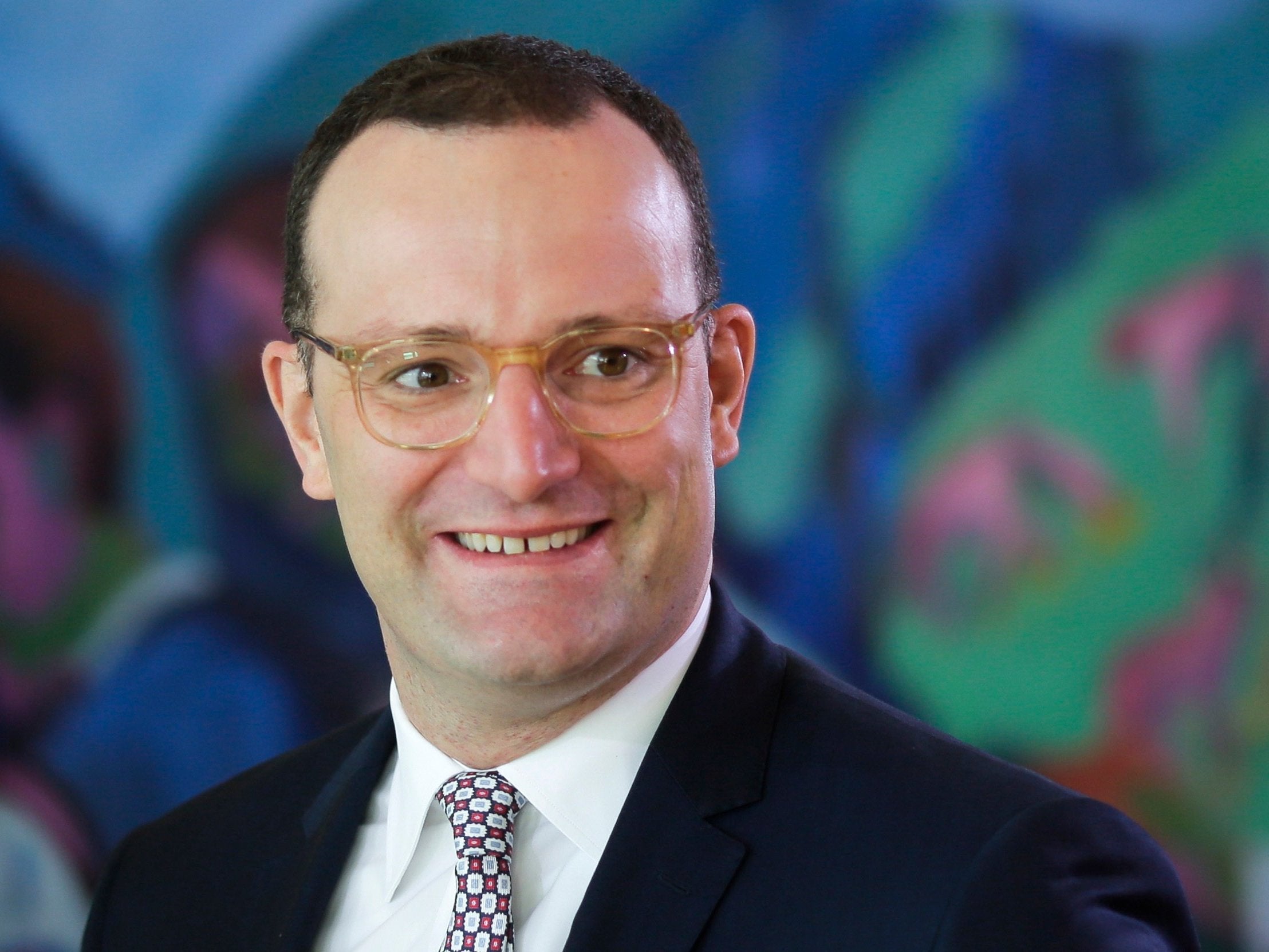 German Health Minister Jens Spahn arrives for the weekly cabinet meeting at the chancellery in Berlin. He is standing to replace longtime German chancellor Angela Merkel as Christian Democratic Union party leader.